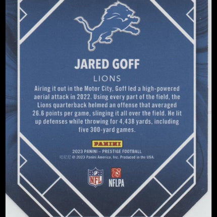 Jared Goff 2023 Panini Prestige #D-10 Decorated