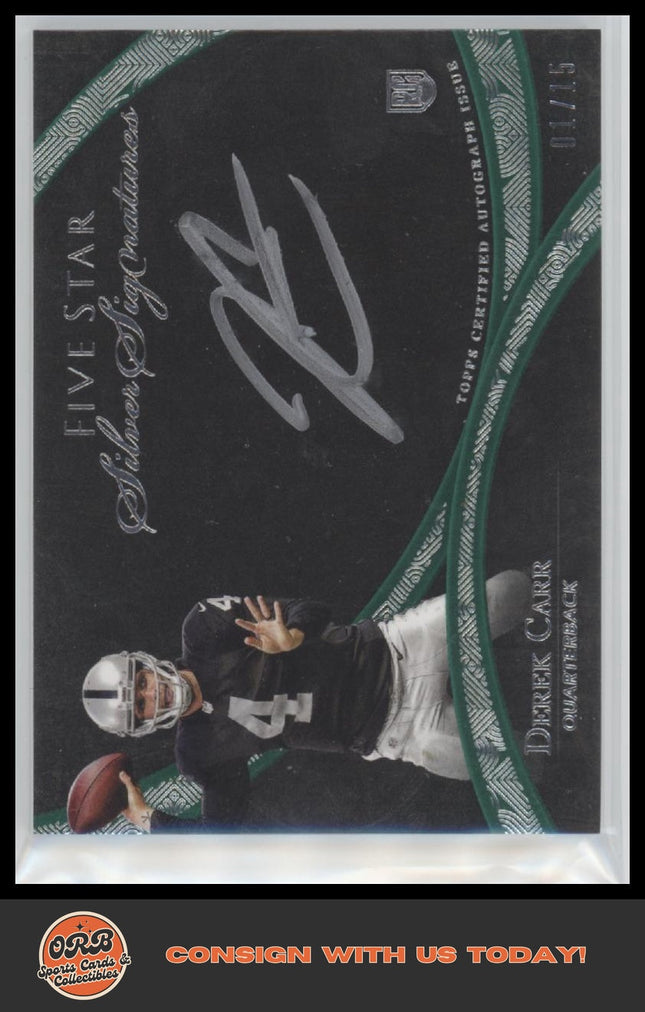 2014 Topps Five Star Derek Carr Rookie Patch Auto /49