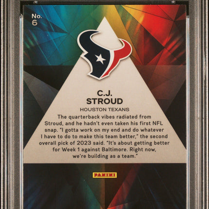 Cj Stroud 2023 Panini Prizm Prizmatic #6 PSA 9