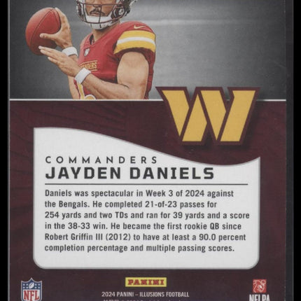 Jayden Daniels 2024 Panini Illusions #93 Red Trophy Collection #/175
