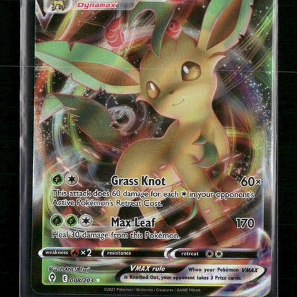 Leafeon VMAX SWSH07: Evolving Skies #008/203