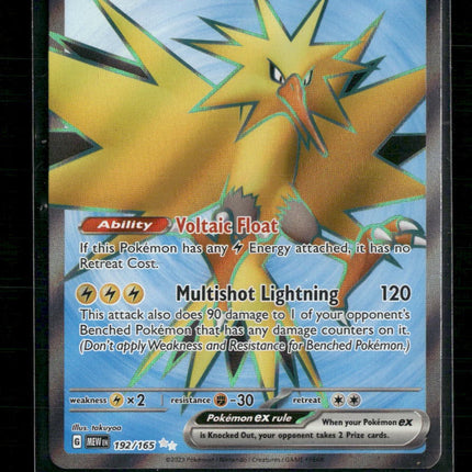 Zapdos ex SV: Scarlet & Violet 151 #192/165