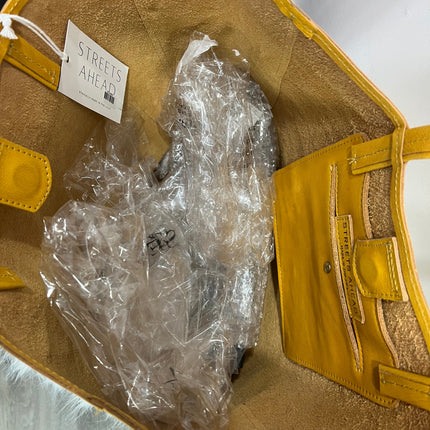 Yellow Leather Handbag-REDUCED