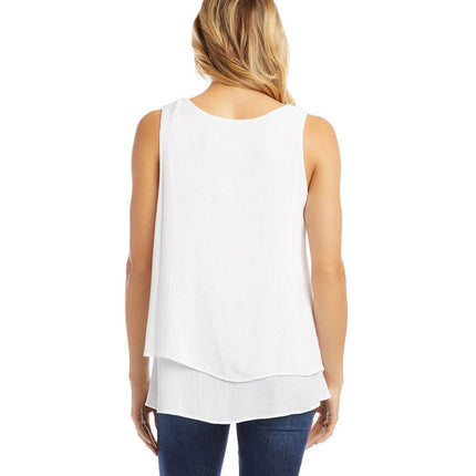 White Layered Tank