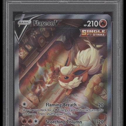 Fa/Flareon V 2021 Pokemon #179 Flareon Vmax Prem.Coll. PSA 9