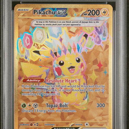 Pikachu Ex 2024 Pokemon Ssp En-Surging Sparks #247 Hyper Rare PSA 10