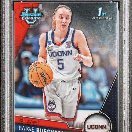 Paige Bueckers 2023 Bowman University Chrome #90 PSA 10