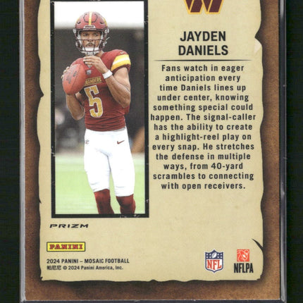 Jayden Daniels 2024 Panini Mosaic #19 Notoriety Mosaic