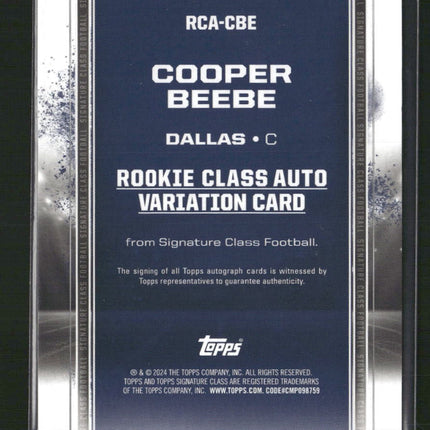 Cooper Beebe 2024 Topps Signature Class #98