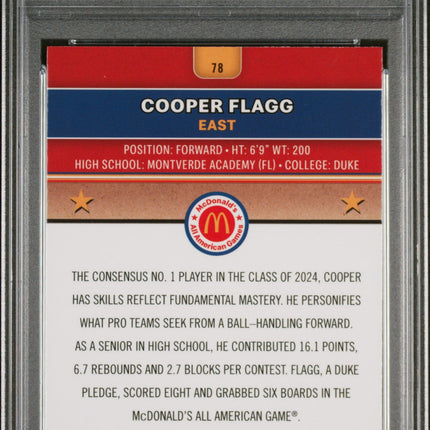 Cooper Flagg 2024 Topps Chrome Mcdonald'S All American #78 PSA 10