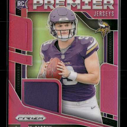 J.J. McCarthy 2024 Panini Prizm #PJ-JJM Premier Jerseys Pink