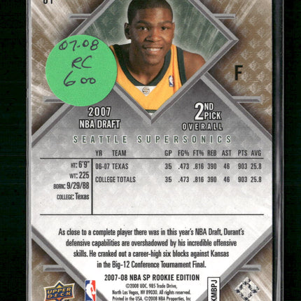 Kevin Durant 2007-08 SP Rookie Edition #61