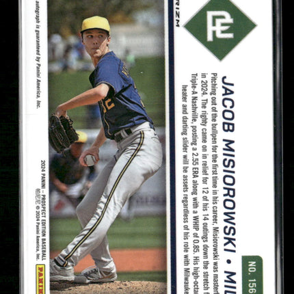 Jacob Misiorowski 2024 Panini Prospect Edition #156 Holo