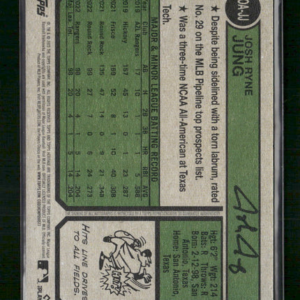Josh Jung 2023 Topps Heritage #ROA-JJ Real One Autographs