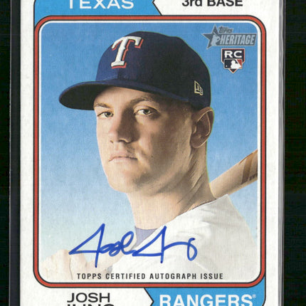 Josh Jung 2023 Topps Heritage #ROA-JJ Real One Autographs