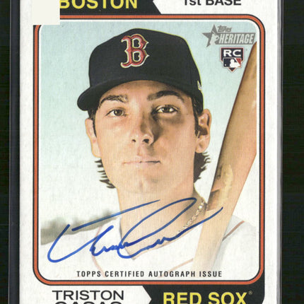Triston Casas 2023 Topps Heritage #ROA-TC Real One Autographs