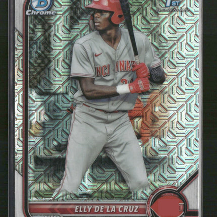 Elly De La Cruz 2022 Bowman #BCP-50 Chrome Prospects Mojo Refractors