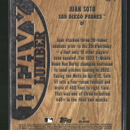 Juan Soto 2024 Topps #HL-1 Heavy Lumber