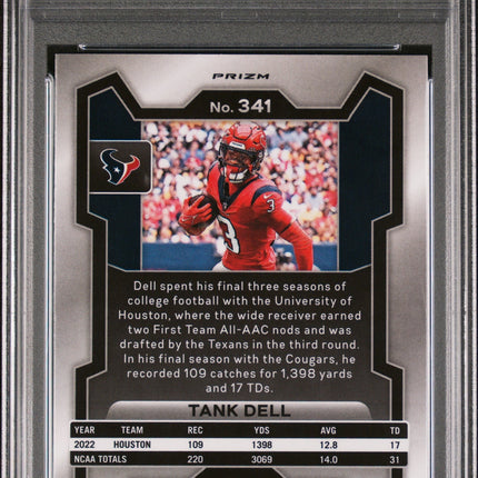 Tank Dell 2023 Panini Prizm #341 Green Wave PSA 10
