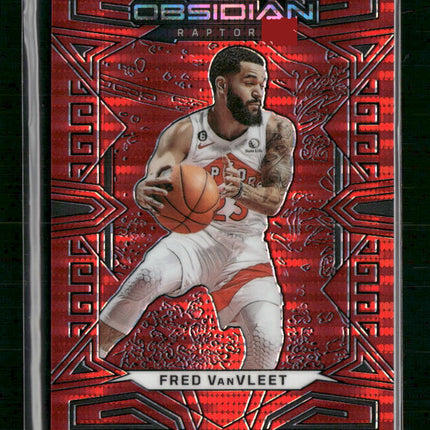 Fred VanVleet 2022-23 Panini Obsidian #115 Electric Etch Lucky Envelopes #/8