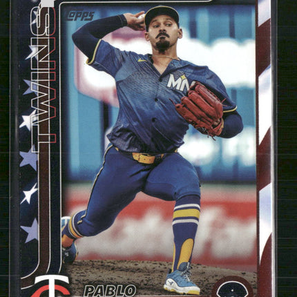 Pablo López 2025 Topps #662 Red White and Blue #/76