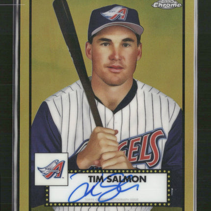 Tim Salmon 2021 Topps Chrome #PA-TSA Auto Refractor Gold #50