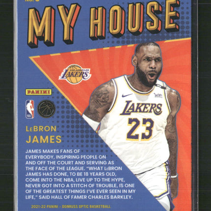 LeBron James 2021-22 Donruss Optic #6 My House Holo