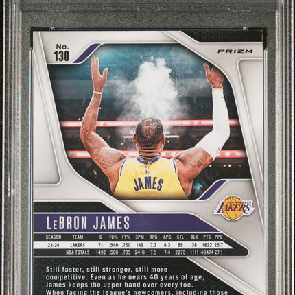 Lebron James 2024 Panini Prizm #130 Silver Prizm PSA 9