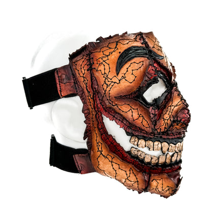 Genuine Leather Mask - GigaMyme Fleshy Edition - Handmade Mime Full Face Cover for Halloween, Performance or Cosplay Costume