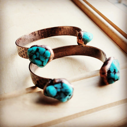 Genuine Natural Turquoise Cuff Bangle Bracelet 806t