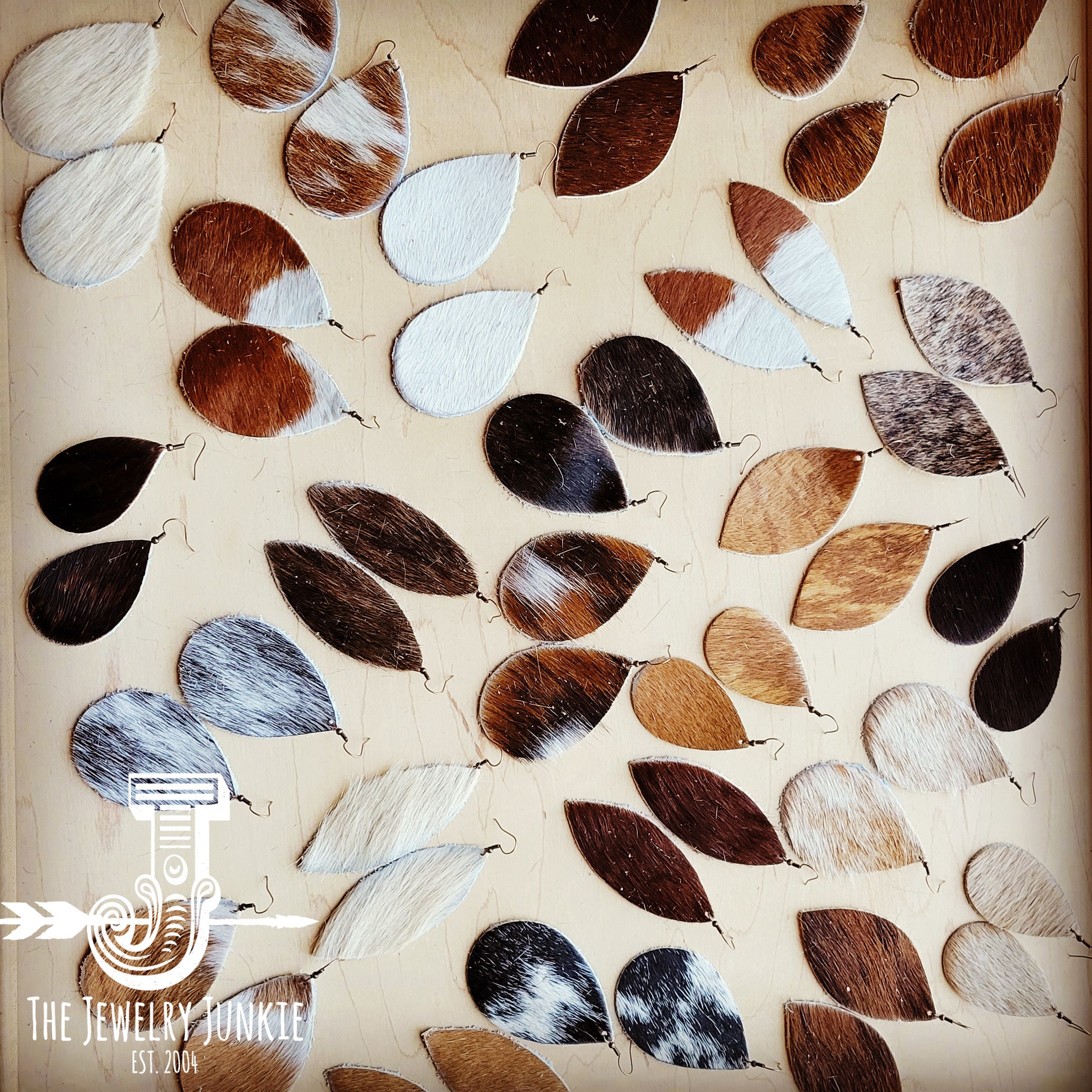 **Leather Earring Starter Pack-Hair-On-Hide-50 Pairs 208n