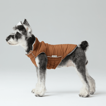 Reversible Dog Vest Jacket - Orange Grey