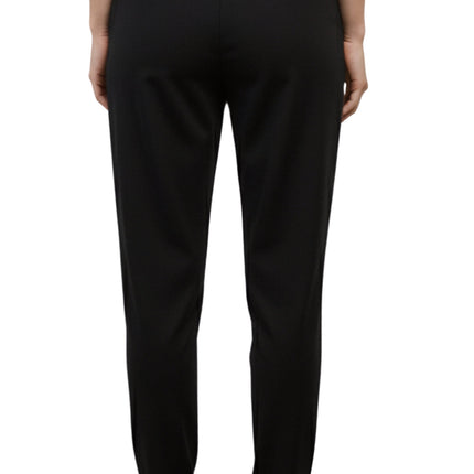 Womens Classic Poly Knit Pants - Pull On Slacks with Elastic Waist