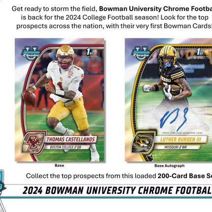 2024 Bowman University Chrome Football Hobby Box