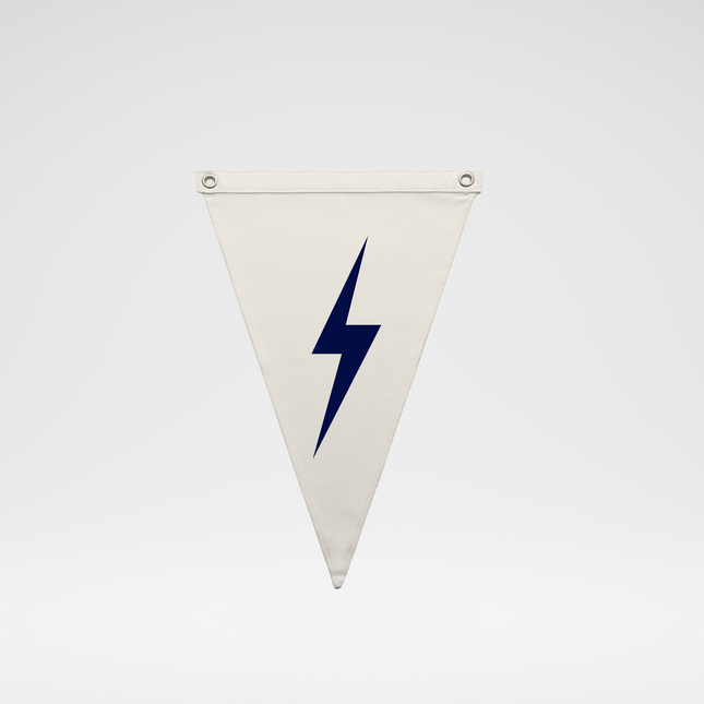 LIGHTNING BOLT CANVAS PENNANT - NAVY