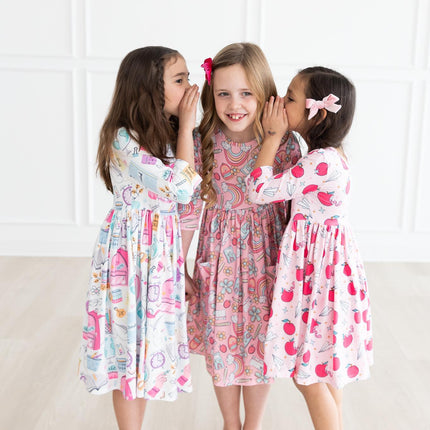 SALE Star Student 3/4 Sleeve Pocket Twirl Dress