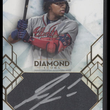 Ronald Acuña Jr. 2020 Topps Diamond Icons #SI-RAJ Silver Ink Autographs #/25