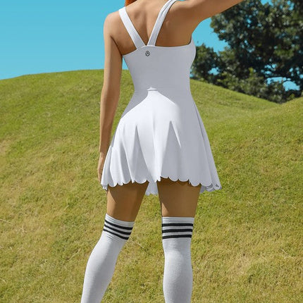 Women Workout Golf Tennis Dress with Shorts Pocket