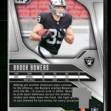 Brock Bowers 2024 Panini Prizm #315 Orange Ice
