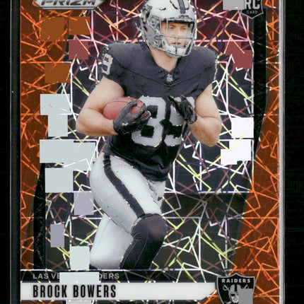 Brock Bowers 2024 Panini Prizm #315 Orange Ice