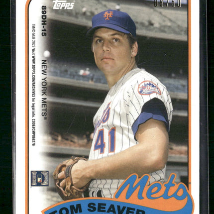 Tom Seaver / Nolan Ryan 2023 Topps 1989 Doubleheaders Gold Foil #/50