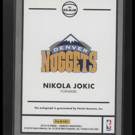 Nikola Jokic 2015-16 Donruss #SS-NJK Signature Series