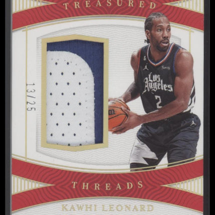 Kawhi Leonard 2022-23 Panini National Treasures Treasured Threads Prime #/25