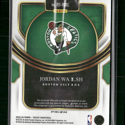 Jordan Walsh 2023-24 Panini Select Rookie Jersey Autographs Red Wave Prizms