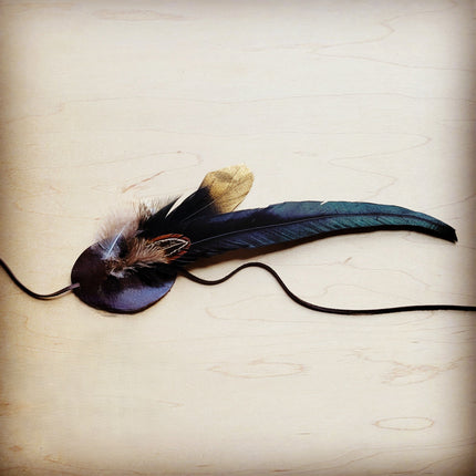 **Black and Gold Feather Band 983e