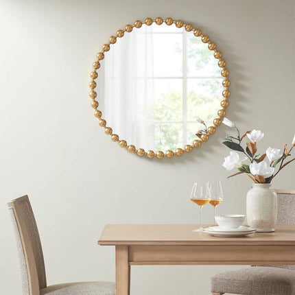Gold Round Iron Framed Wall Decor Mirror