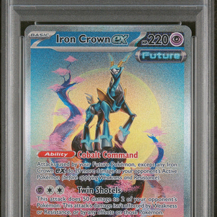 Iron Crown Ex 2024 Pokemon Temporal Forces #206 Special Illustration Rare PSA 9