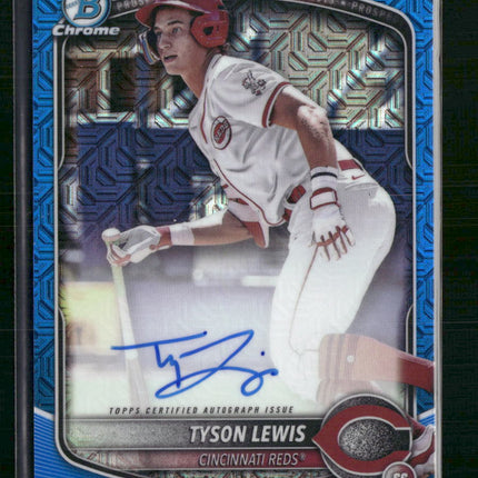 Tyson Lewis 2025 Bowman #BMA-TLE Chrome Prospects Auto Blue /150
