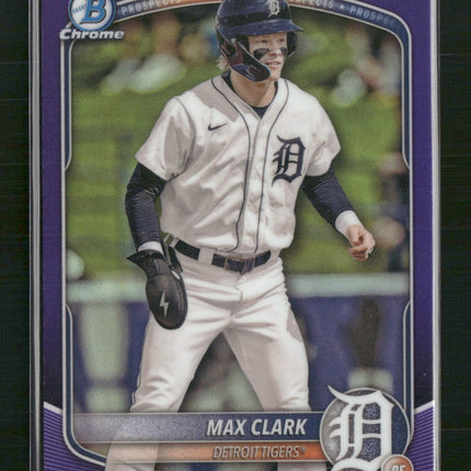 Max Clark 2025 Bowman #BCP-24 Chrome Prospects Purple Refractor #/250