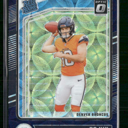 Bo Nix 2024 Donruss Optic #209 Blue Velocity